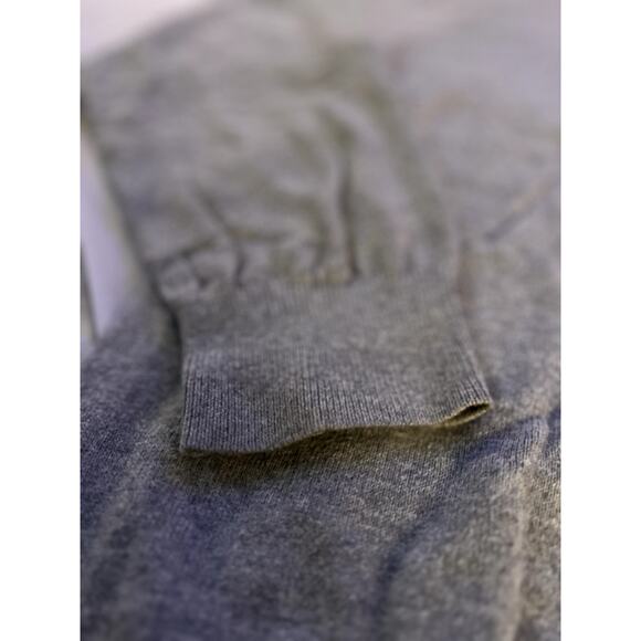 L.L. Bean Men’s Gray Cotton Cashmere Blend 1/4 Zip Sweater Size Large - Picture 5 of 5